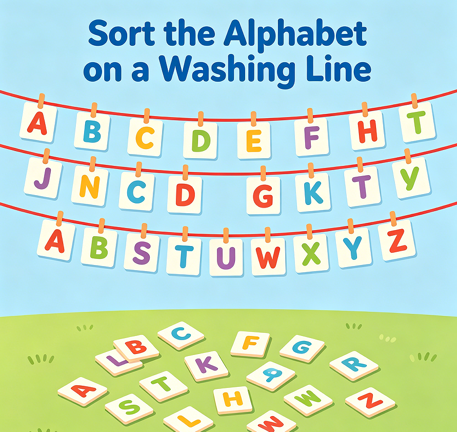 Sort the Alphabet on a Washing Line - Image 2