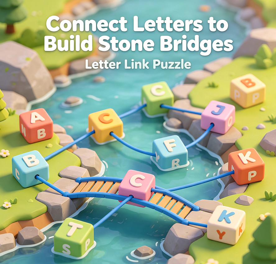 Connect Letters to Build Stone Bridges