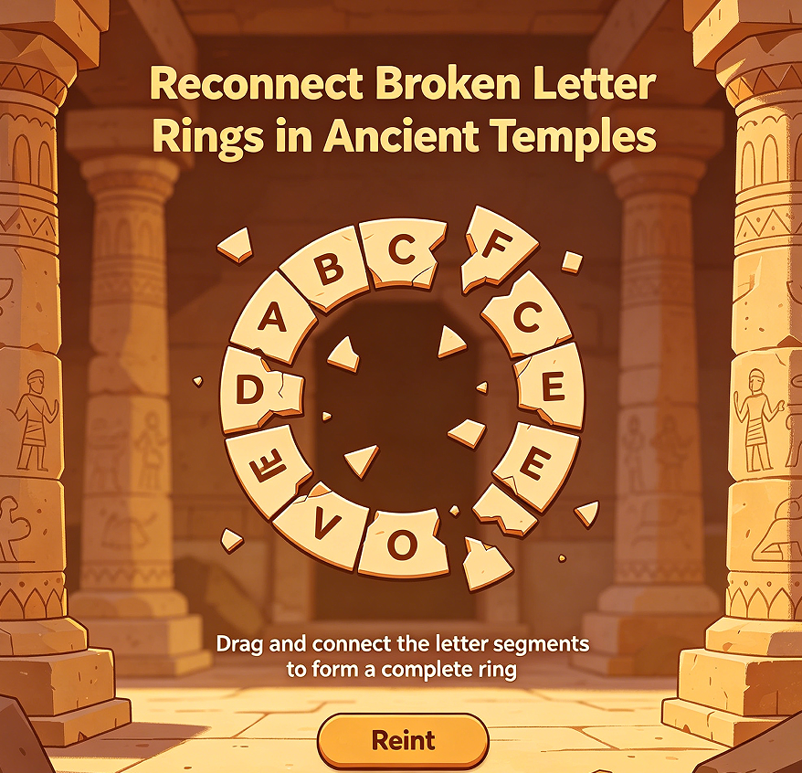 Reconnect Broken Letter Rings in Ancient Temples - Image 2