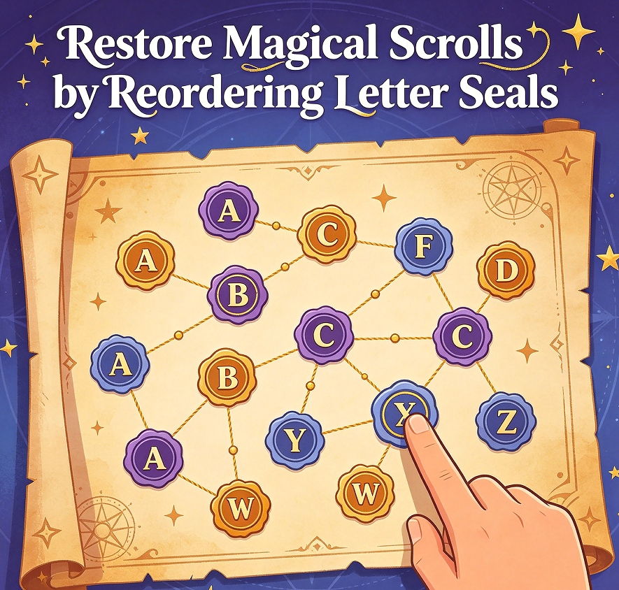 Restore Magical Scrolls by Reordering Letter Seals