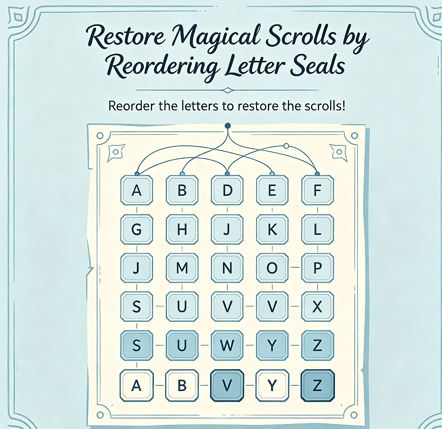 Restore Magical Scrolls by Reordering Letter Seals - Image 2