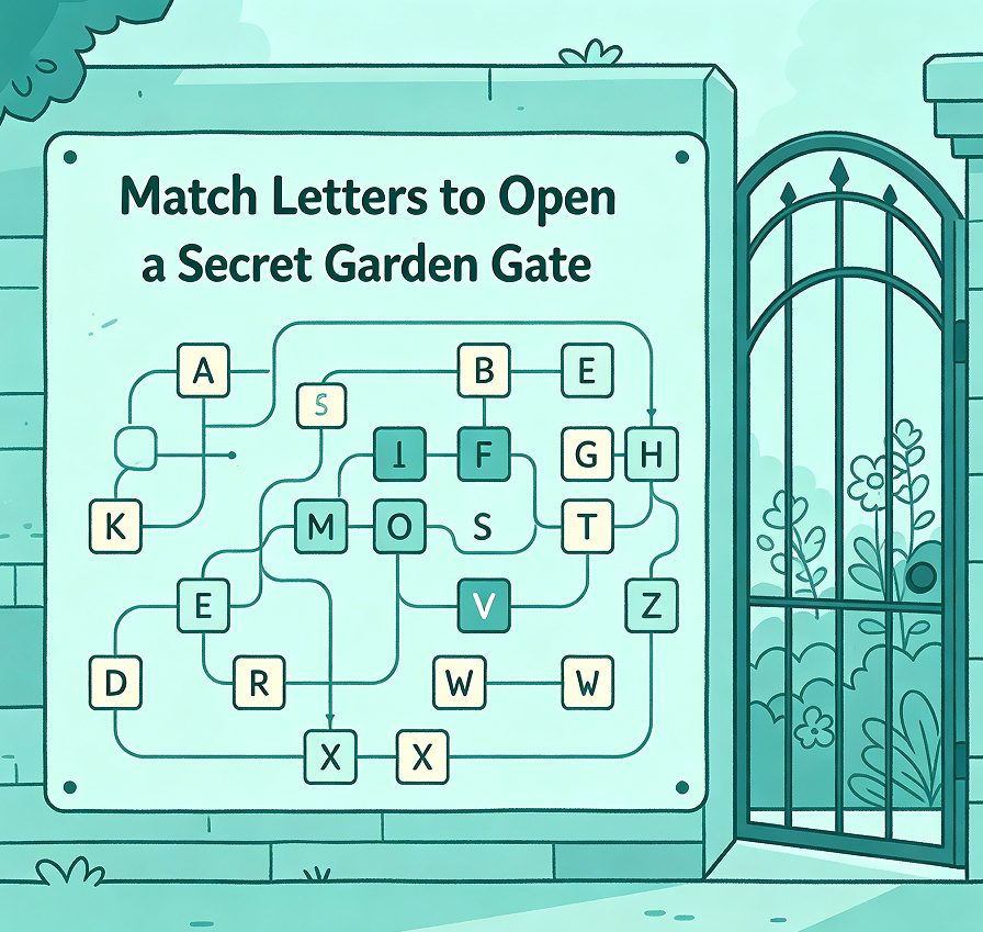 Match Letters to Open a Secret Garden Gate - Image 2