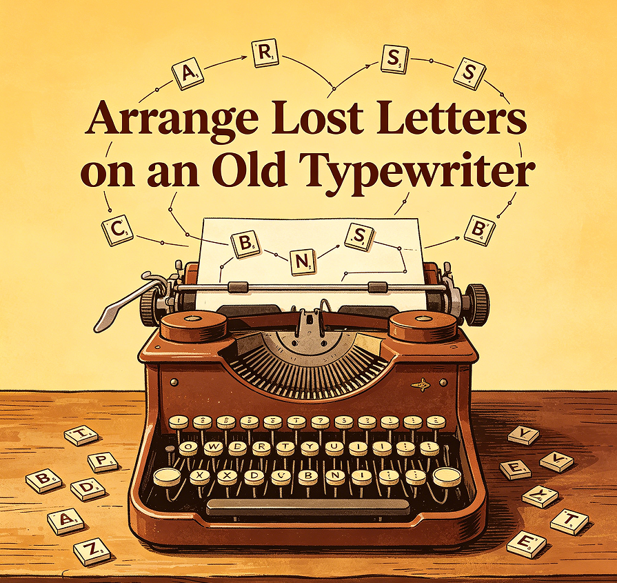 Arrange Lost Letters on an Old Typewriter