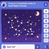 Connect Constellation Dots to Spell Night Animals
