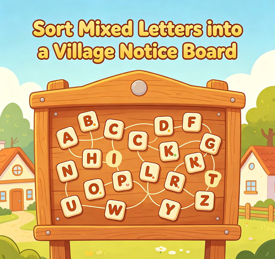 Sort Mixed Letters into a Village Notice Board