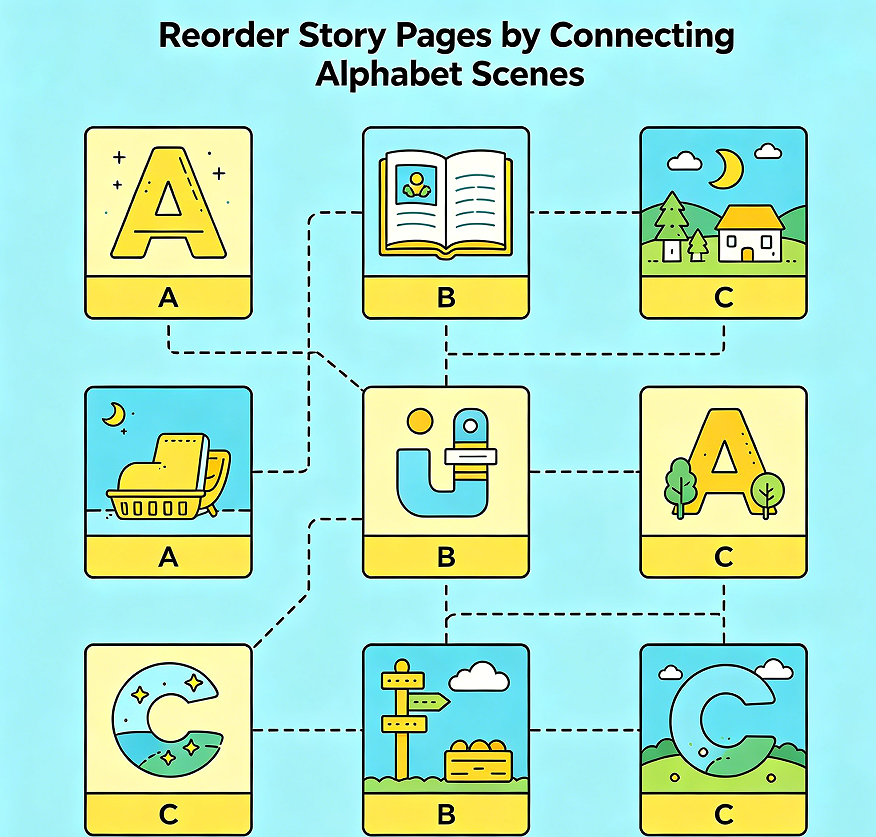 Reorder Story Pages by Connecting Alphabet Scenes - Image 2