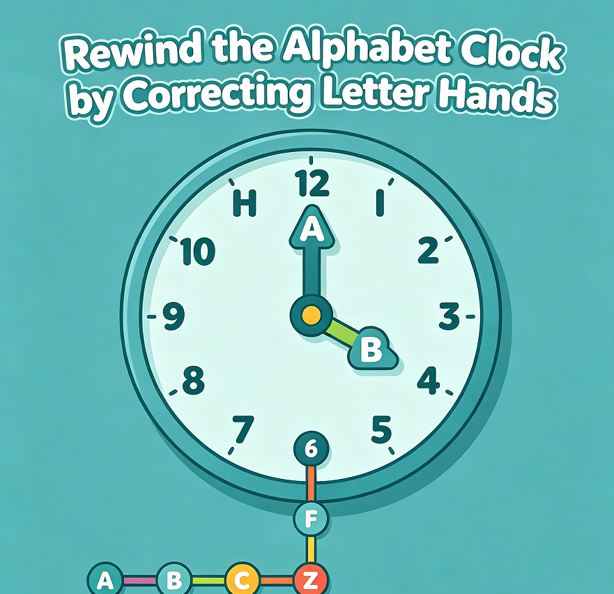 Rewind the Alphabet Clock by Correcting Letter Hands