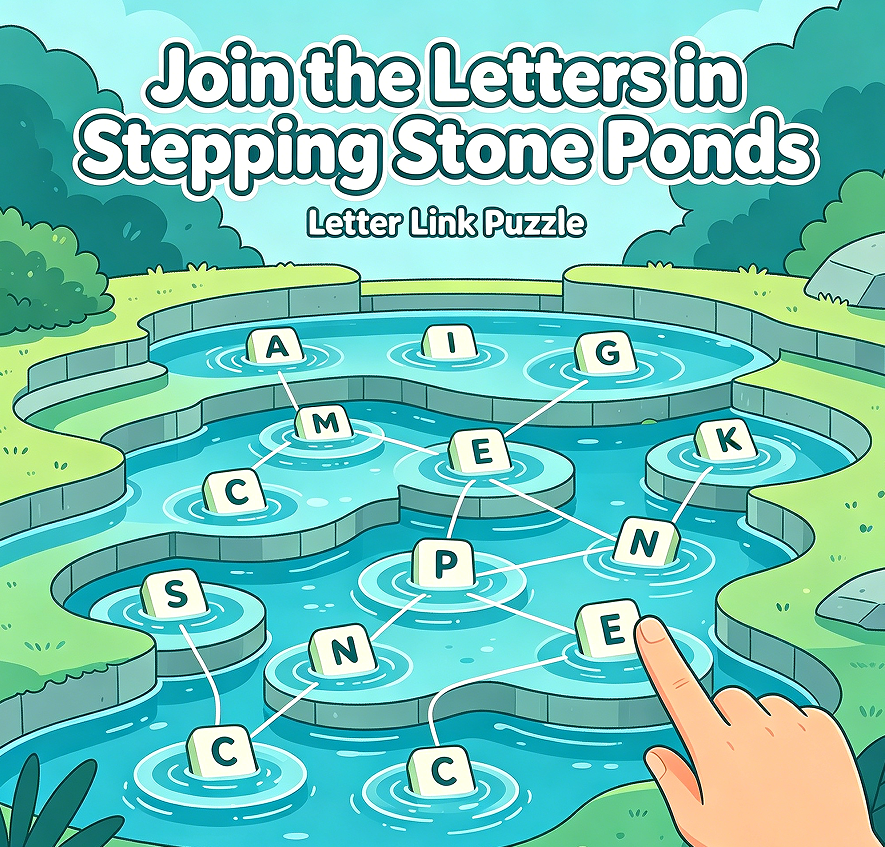 Join the Letters in Stepping Stone Ponds
