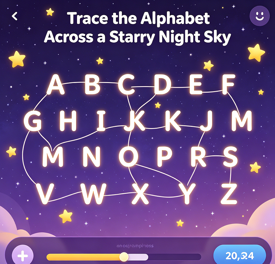 Trace the Alphabet Across a Starry Night Sky - Image 2