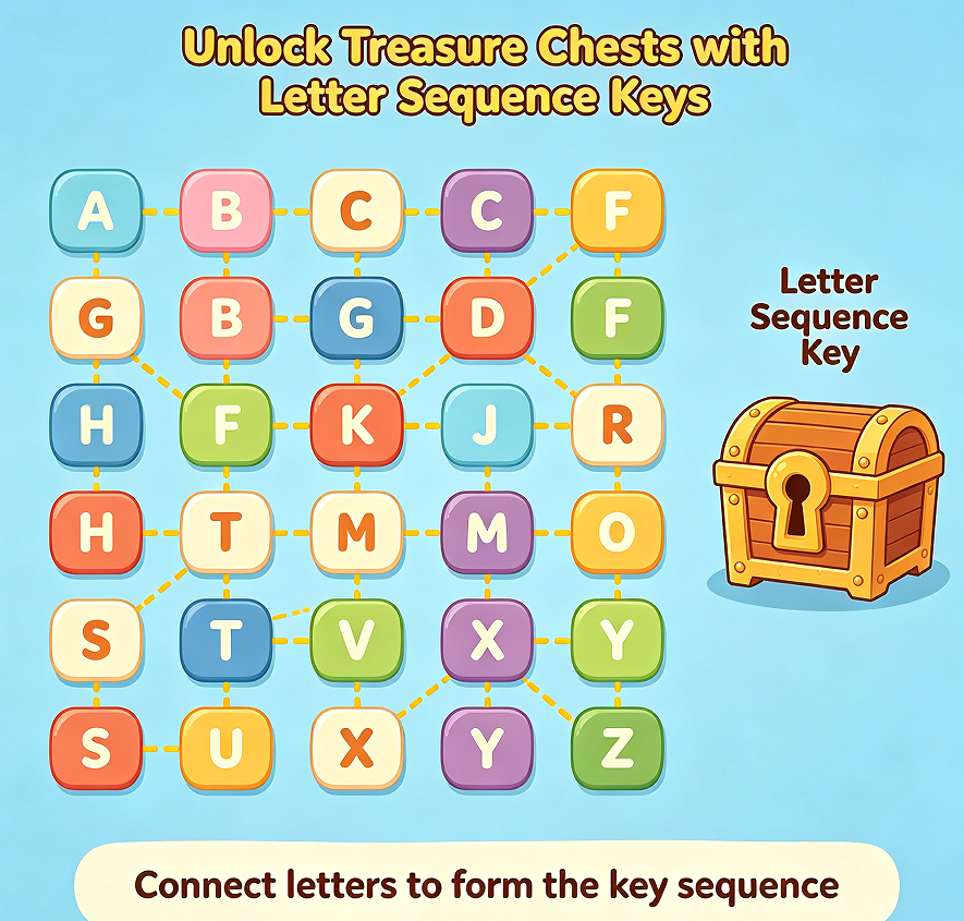 Unlock Treasure Chests with Letter Sequence Keys - Image 2